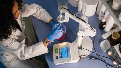 chemical testing in a lab