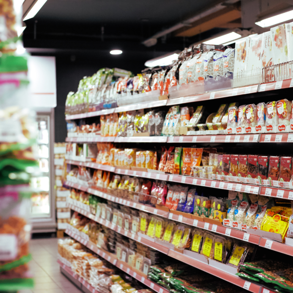 Food product isle at store